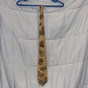 Polo Ralph Lauren Mark Shale Silk Tie Yellow Fedora Print 60”